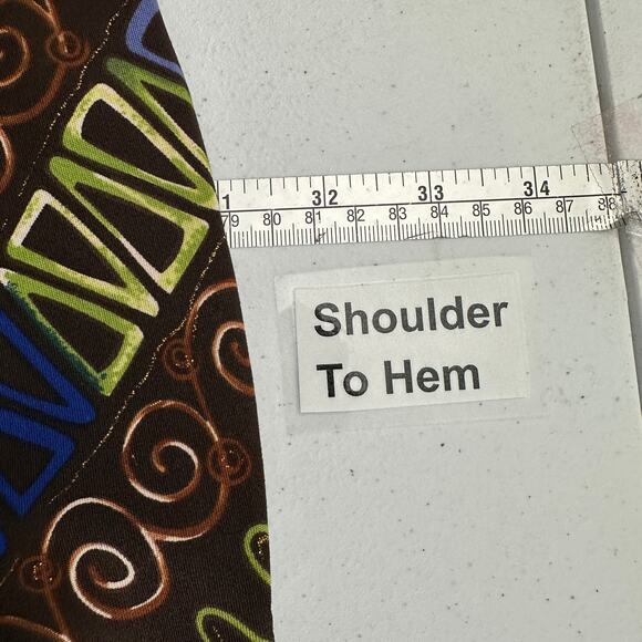 Maggie Barnes Womens Size 1X Boho Festival Ethnic Print Swing Jacket Artsy - Picture 6 of 7